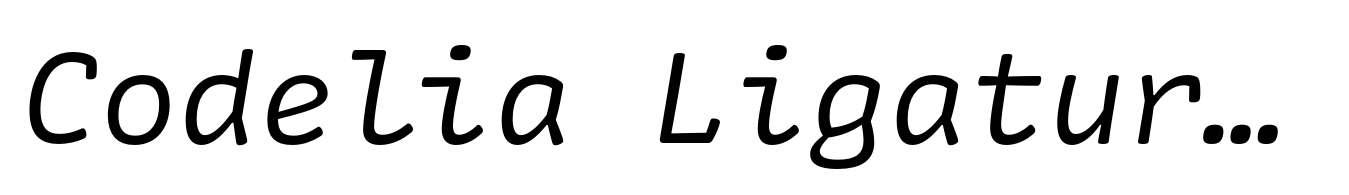 Codelia Ligatures Italic